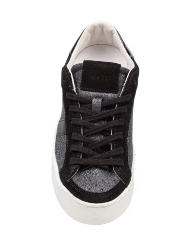 Date Hill Low Pop Sneakers In Black Suede And Fabric In Black