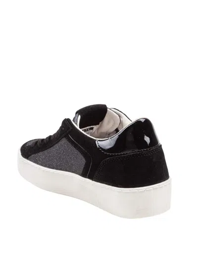 Date Hill Low Pop Sneakers In Black Suede And Fabric In Black