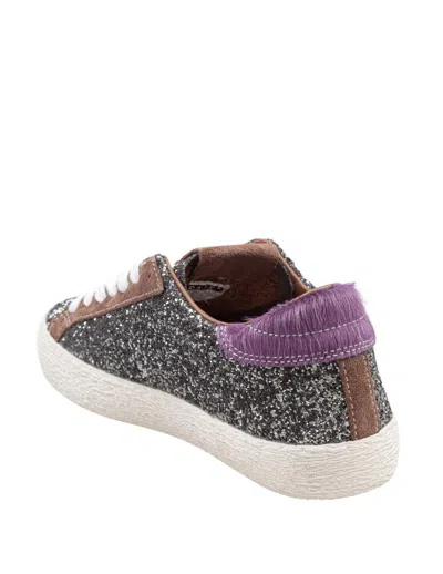 Date D.a.t.e. Low-top Glitter Sneakers In Silver