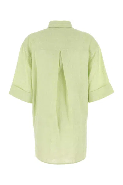 Valentino Garavani Pastel Green Linen Blouse In Green
