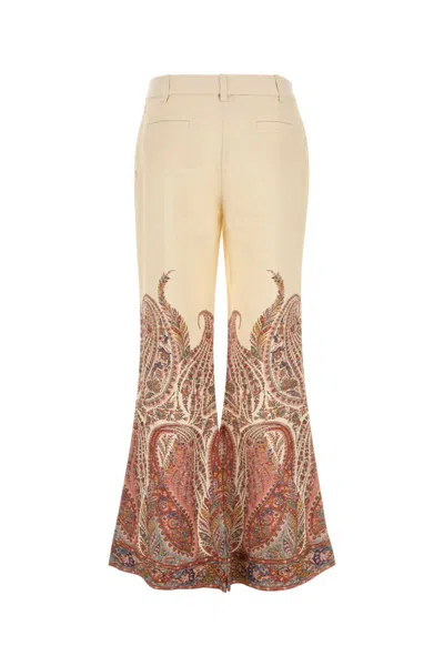 Zimmermann Printed Linen Rhiannon Pant In Brown