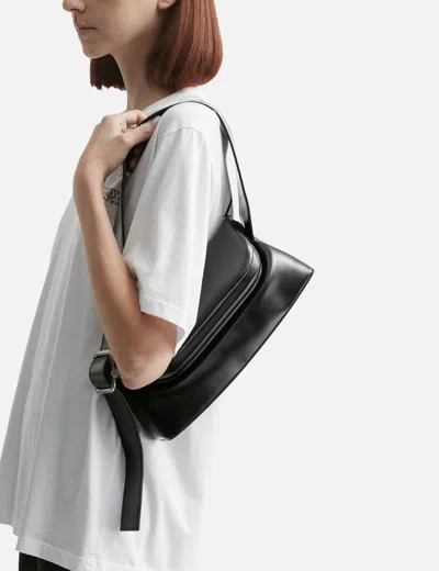 Osoi Folder Brot Leather Shoulder Bag In Black