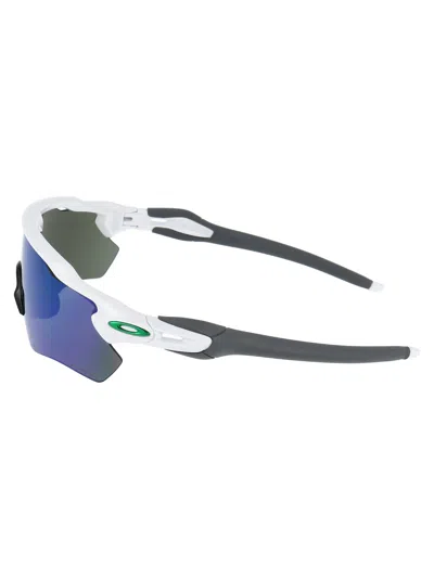 Oakley Polished White Acetate Sunglasses In Green