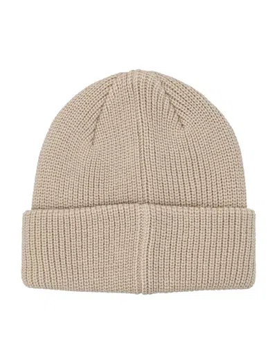 Obey Future Ribbed Beanie Hat In Neutral