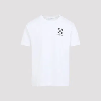 Off-white Arrow Print Slim Fit Cotton T-shirt In White
