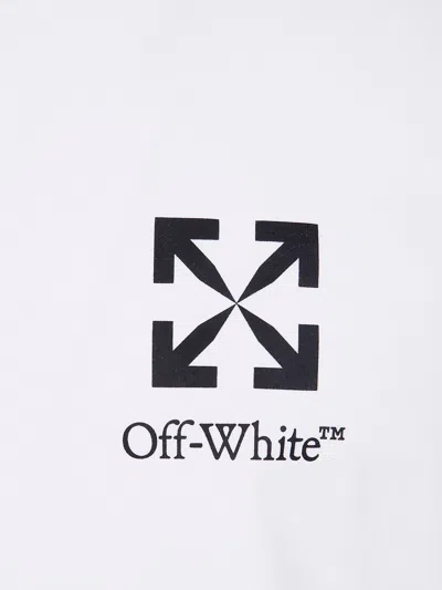 Off-white Arrow Print Slim Fit Cotton T-shirt In White