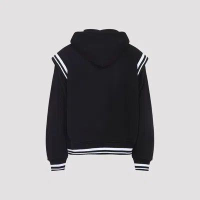 Off-white Off White Gothic Fleece Varsity Jacket In Black