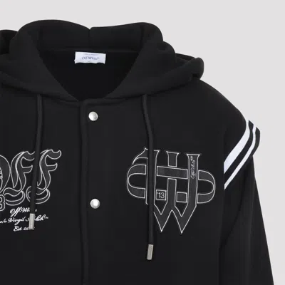 Off-white Off White Gothic Fleece Varsity Jacket In Black