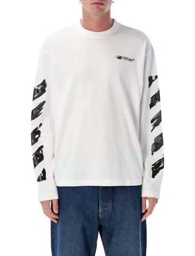 Off-white Arrow-print Long-sleeve T-shirt In White
