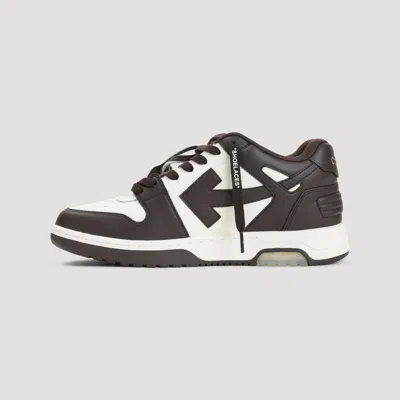 Off-white Out Of Office Leather Sneakers In Brown