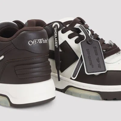 Off-white Out Of Office Leather Sneakers In Brown