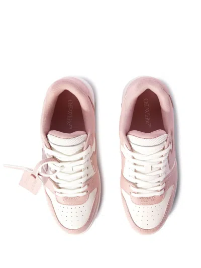 Off-white Out Of Office Leather Sneakers In Pink