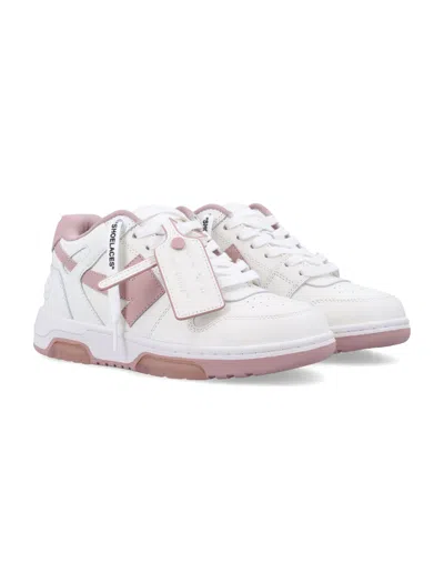 Off-white Out Of Office Women's Leather Sneakers In Pink