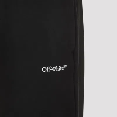 Off-white Black Cotton Scribble Diagonal Sweatpants In Black