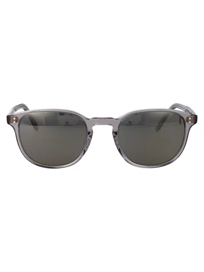 Oliver Peoples 1763 Translucent Dark Teal Acetate Sunglasses In Gray