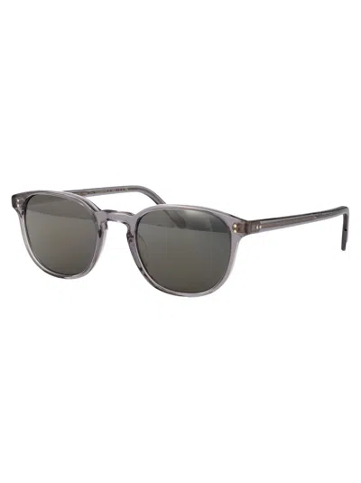Oliver Peoples 1763 Translucent Dark Teal Acetate Sunglasses In Gray
