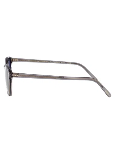 Oliver Peoples 1763 Translucent Dark Teal Acetate Sunglasses In Gray