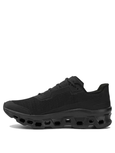 On Running Cloudmonster Sneakers With Signature Cloudtech Sole In Black
