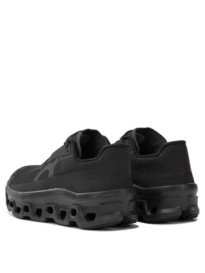 On Running Cloudmonster Sneakers With Signature Cloudtech Sole In Black
