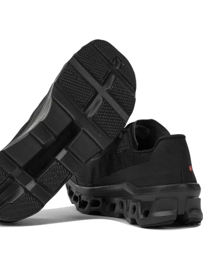 On Running Cloudmonster Sneakers With Signature Cloudtech Sole In Black
