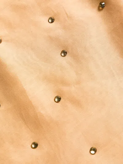 Oseree Crystal-embellished Tied Cover-up In Brown