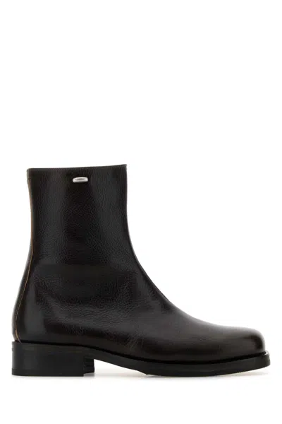 Our Legacy Dark Brown Leather Camion Boots