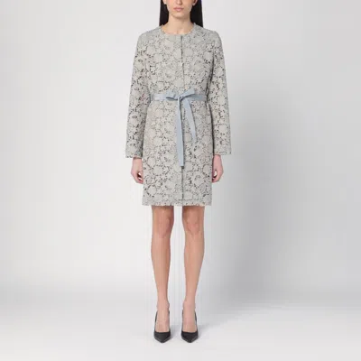 P.a.r.o.s.h . Light Grey Lace Long Jacket In Gray
