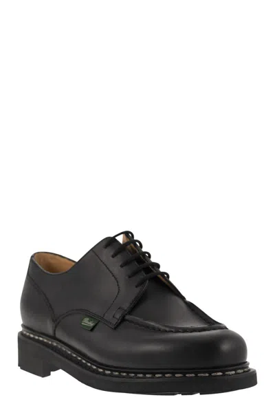 Paraboot Calfskin Lace-up Brogues Round Toe In Black