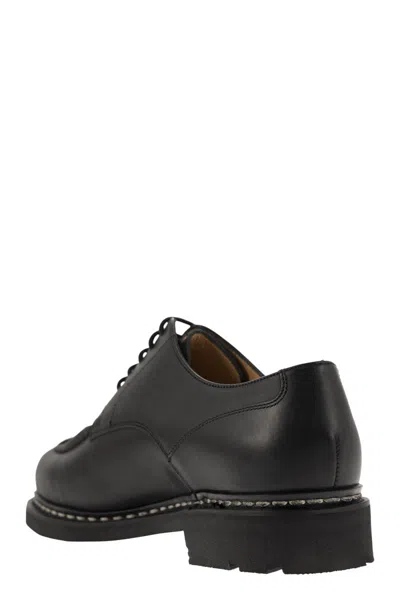 Paraboot Calfskin Lace-up Brogues Round Toe In Black
