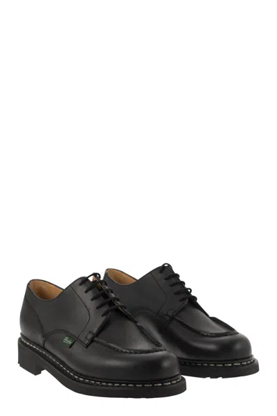 Paraboot Calfskin Lace-up Brogues Round Toe In Black
