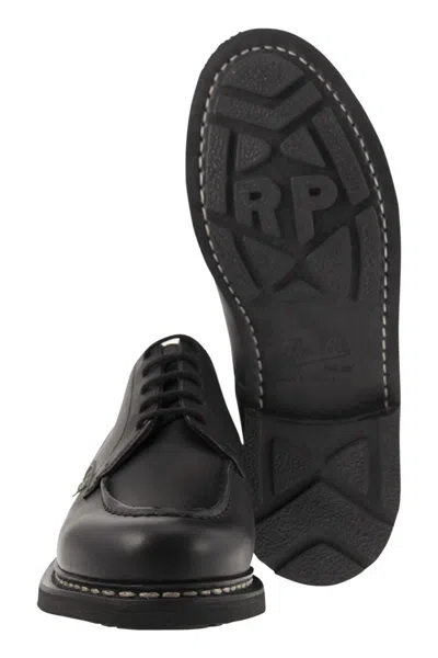 Paraboot Calfskin Lace-up Brogues Round Toe In Black