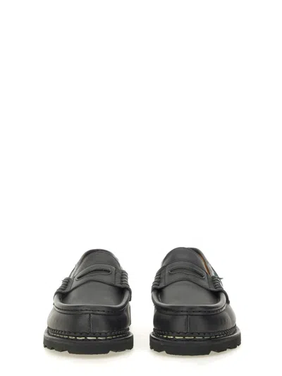Paraboot Calf Leather Penny Loafers In Black
