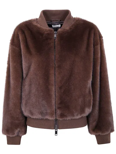 P.a.r.o.s.h Parosh Eco Fur Bomber In Brown