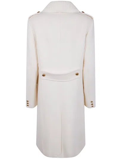 P.a.r.o.s.h Ribbed-collar Buttoned Coat In Metallic