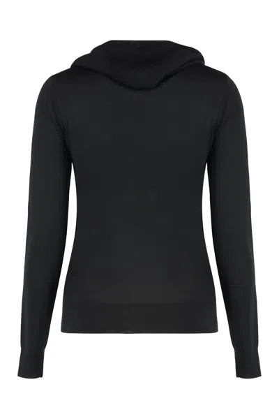 P.a.r.o.s.h Parosh Linfa Knitted Hoodie In Black