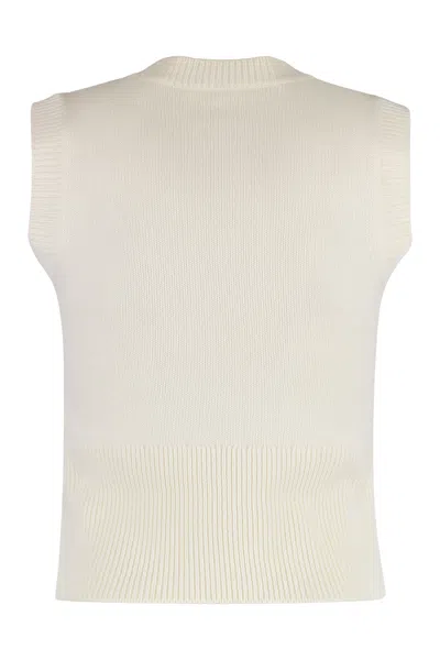 P.a.r.o.s.h Ribbed Flower-embellished Vest In Multi