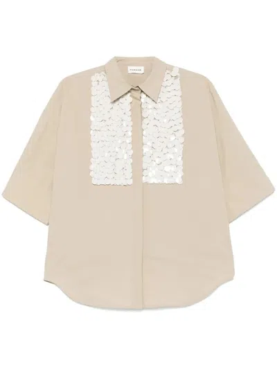 P.a.r.o.s.h Parosh Shirt With Decorative Details In Brown