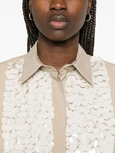 P.a.r.o.s.h Parosh Shirt With Decorative Details In Brown