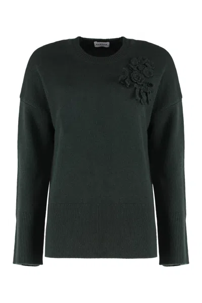 P.a.r.o.s.h Parosh Wool-blend Crew-neck Sweater In Black