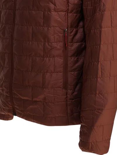Patagonia Insulated Hooded Jacket Zipper Pockets In Brown