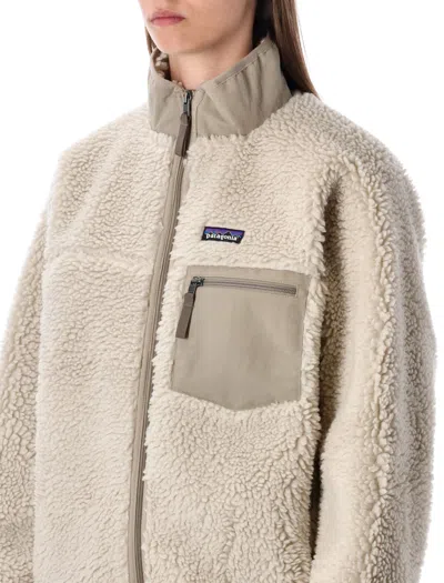 Patagonia Plush Fleece Jacket With High Collar