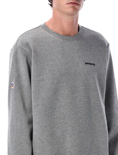 Patagonia Fitz Roy Icon Crew-neck Sweatshirt In Gray