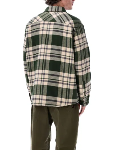 Patagonia Lightweight Insulated Flannel Mid-layer Jacket In Green