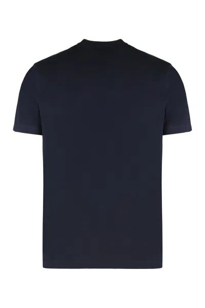 Paul & Shark T-shirt In Cotton Jersey With Logo In Blue