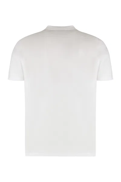 Paul & Shark Cotton Jersey Logo Print Crew Neck T-shirt In White