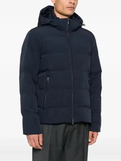 Paul & Shark Quilted Hooded Jacket With Side Zip Pockets