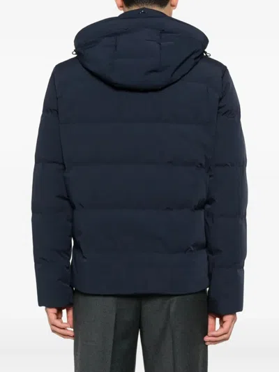 Paul & Shark Quilted Hooded Jacket With Side Zip Pockets