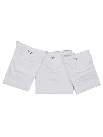Paul Smith 3-pack Crew Neck T-shirts In Soft Modal In White