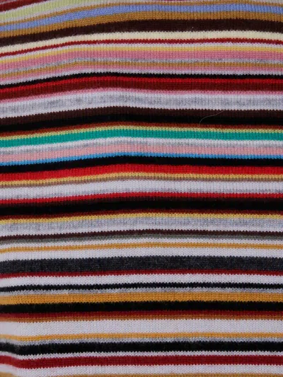 Paul Smith Signature Stripe Turtleneck Sweater In Multi
