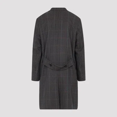 Paul Smith Wool Overcoat In Black
